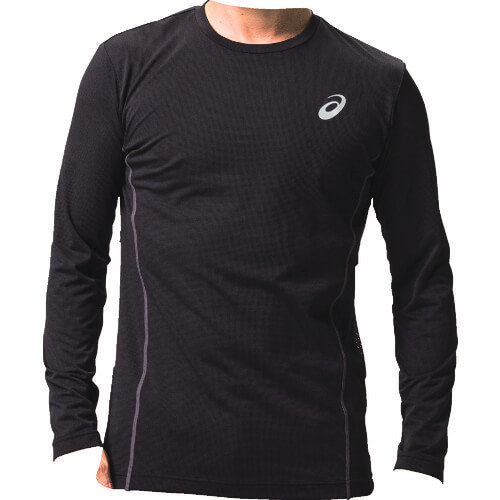เสื้อแขนยาว WINJOB cool top Performance Black x Dark Gray แบรนด์ ASICS